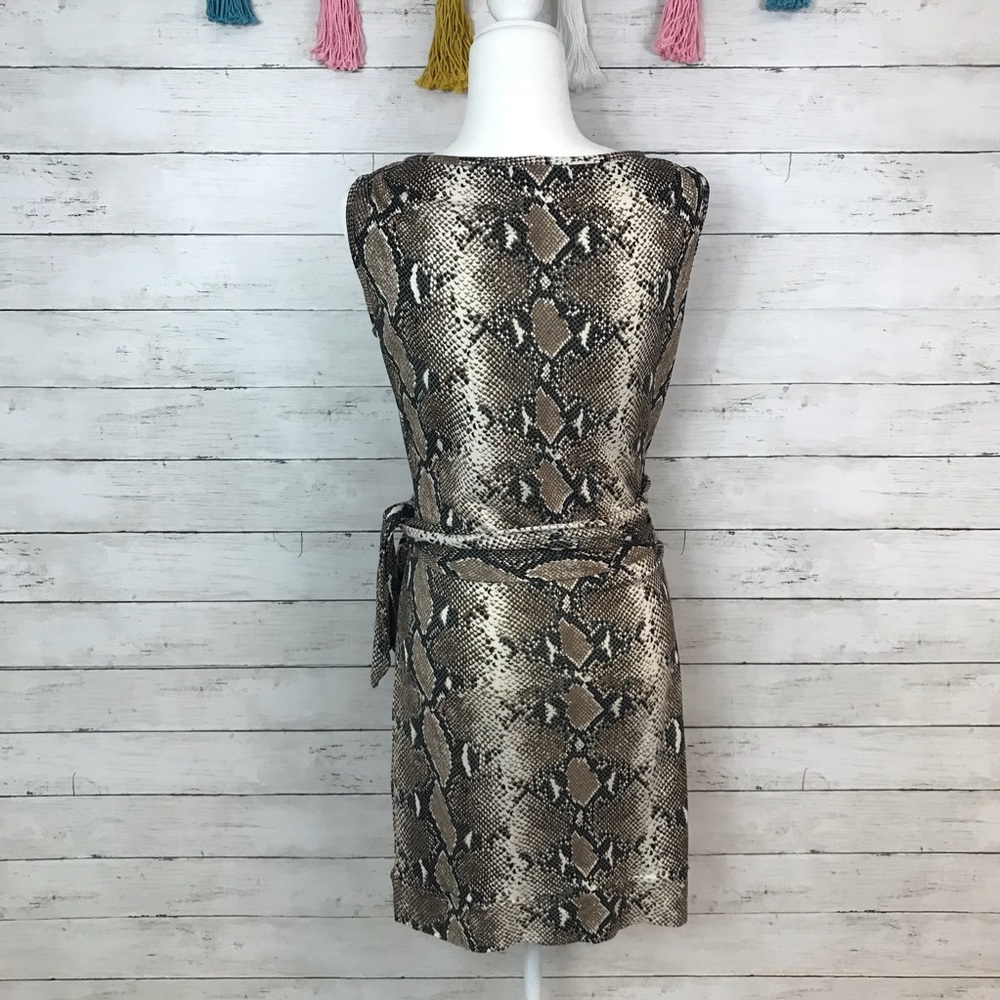 Diane Von Furstenberg Della Python Dress Size 8 - image 5